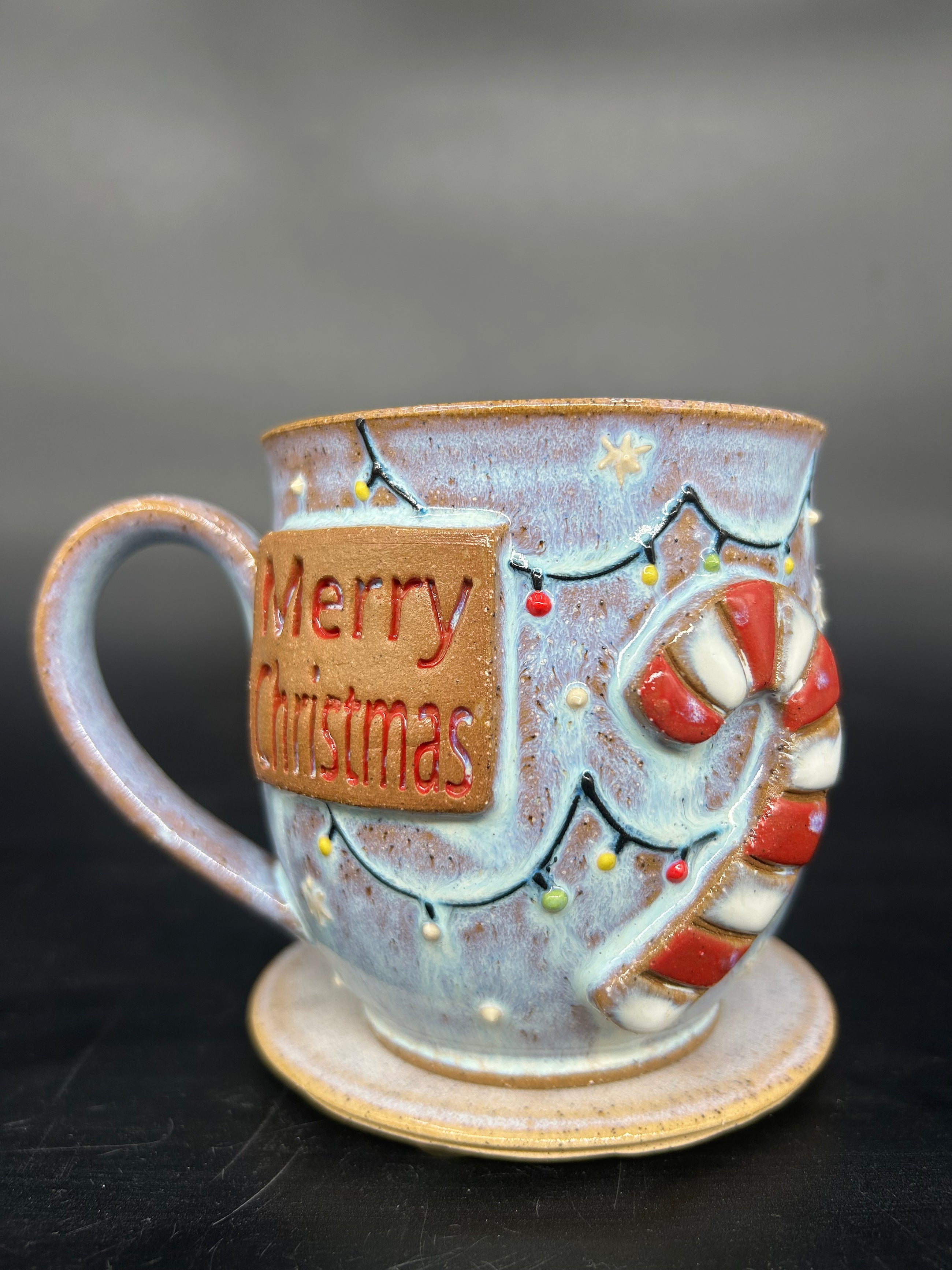 MEDIUM candy cane mug 11 - MERRY CHRISTMAS