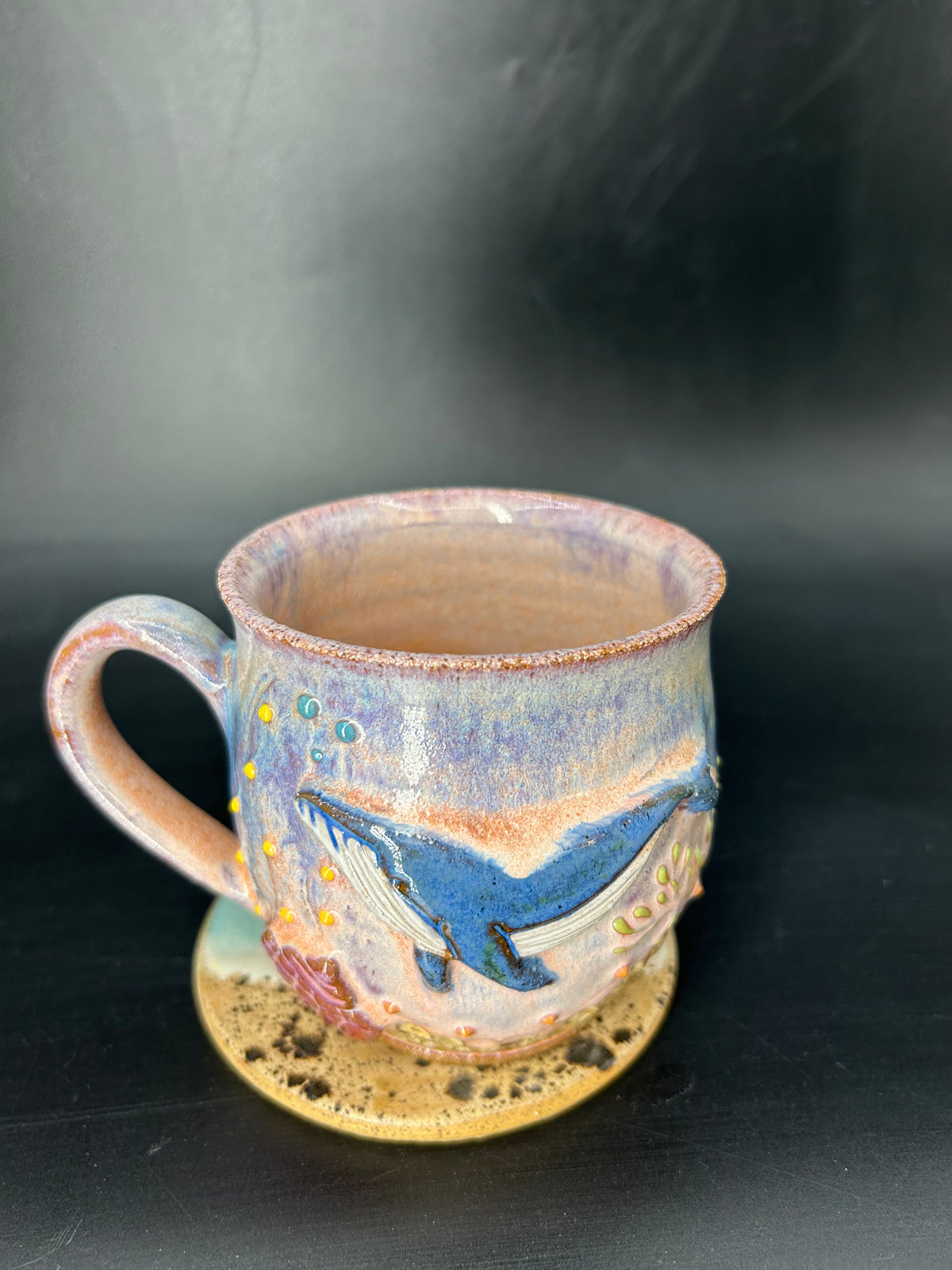 IMPERFECT- MEDIUM whale mug 5 - NOT SUITABLE FOR DRINKING