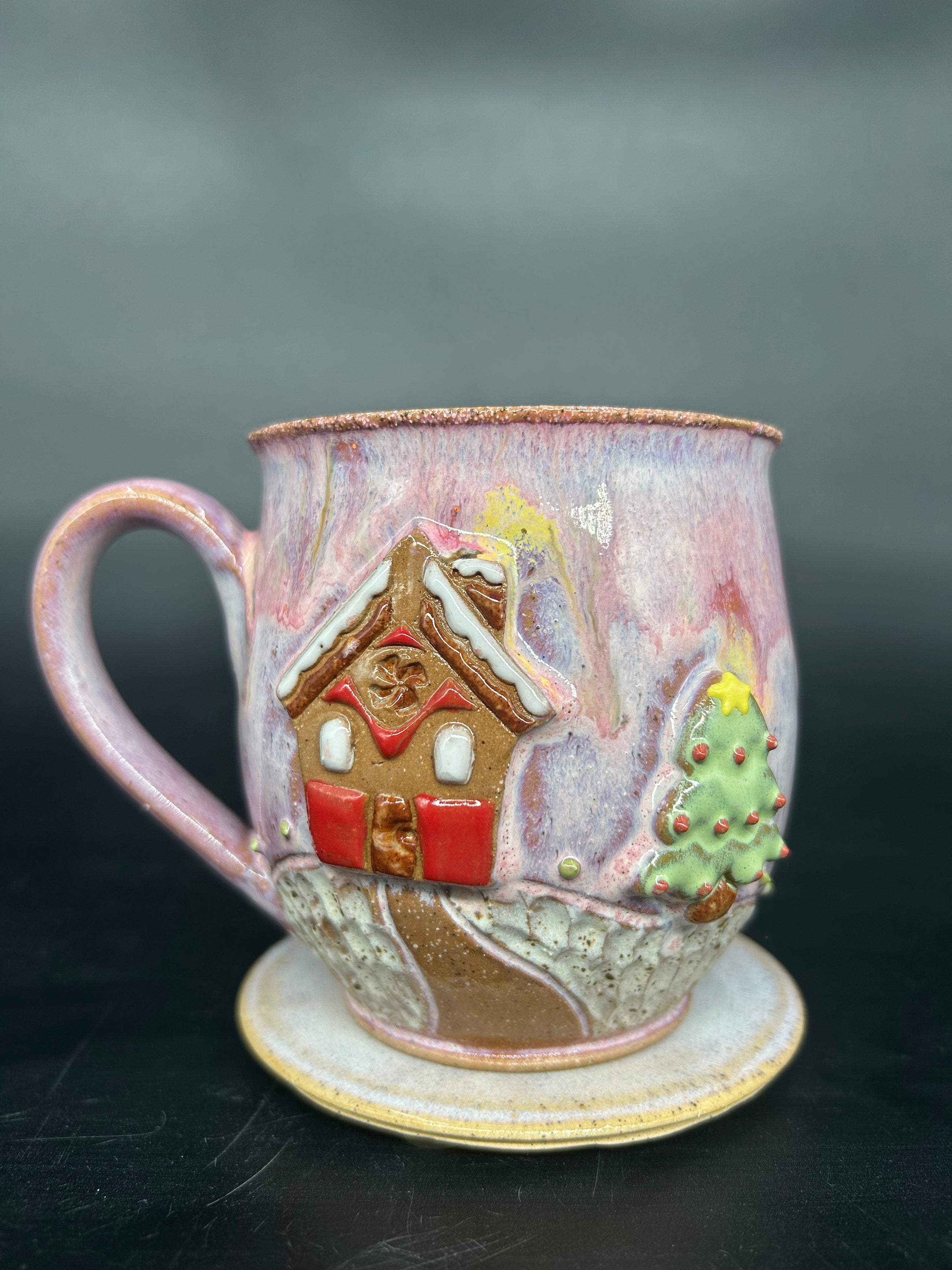 MEDIUM Christmas house / tree mug 3