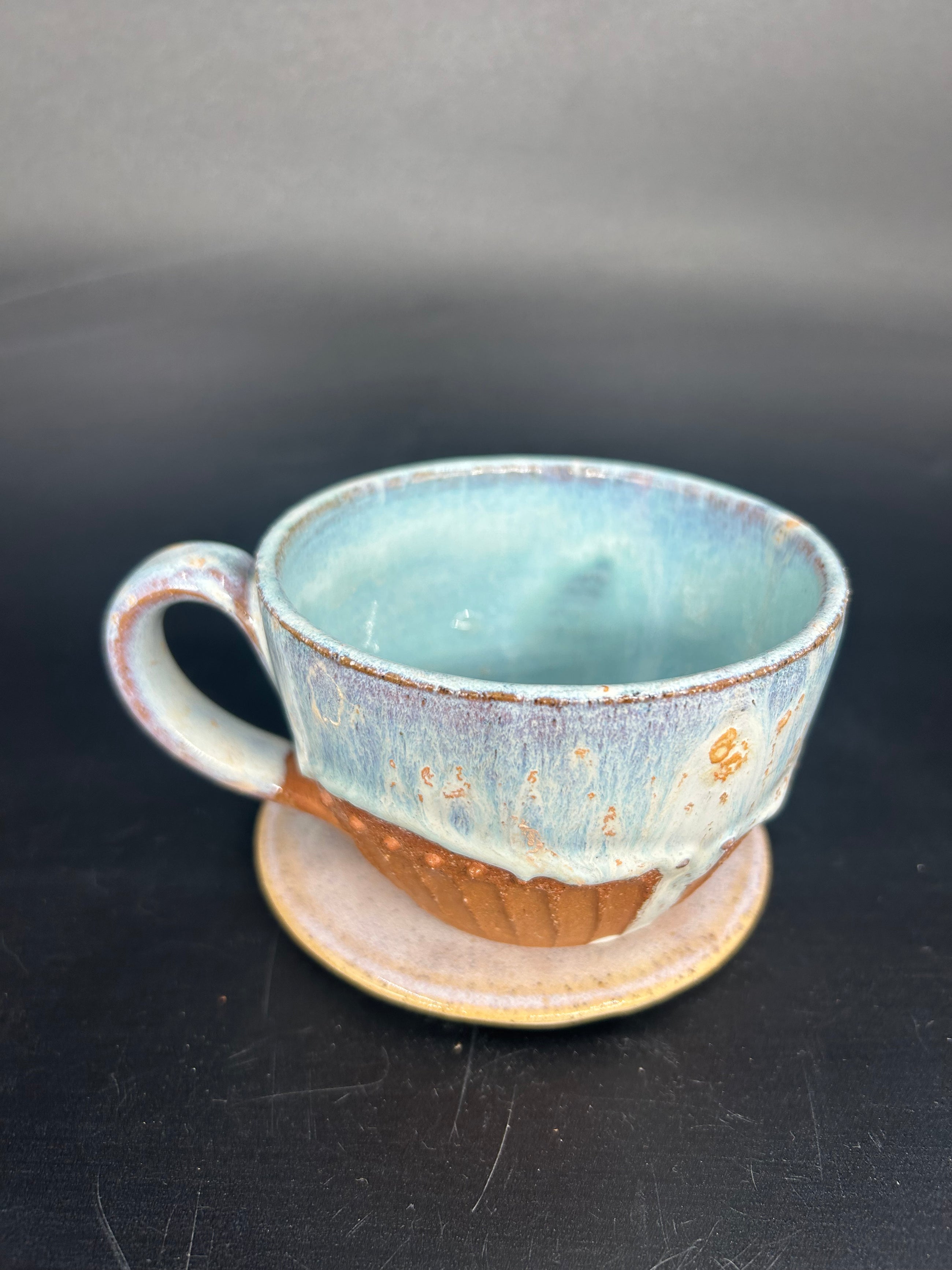 SMALL Blue drip coffee mug 5 - seconds