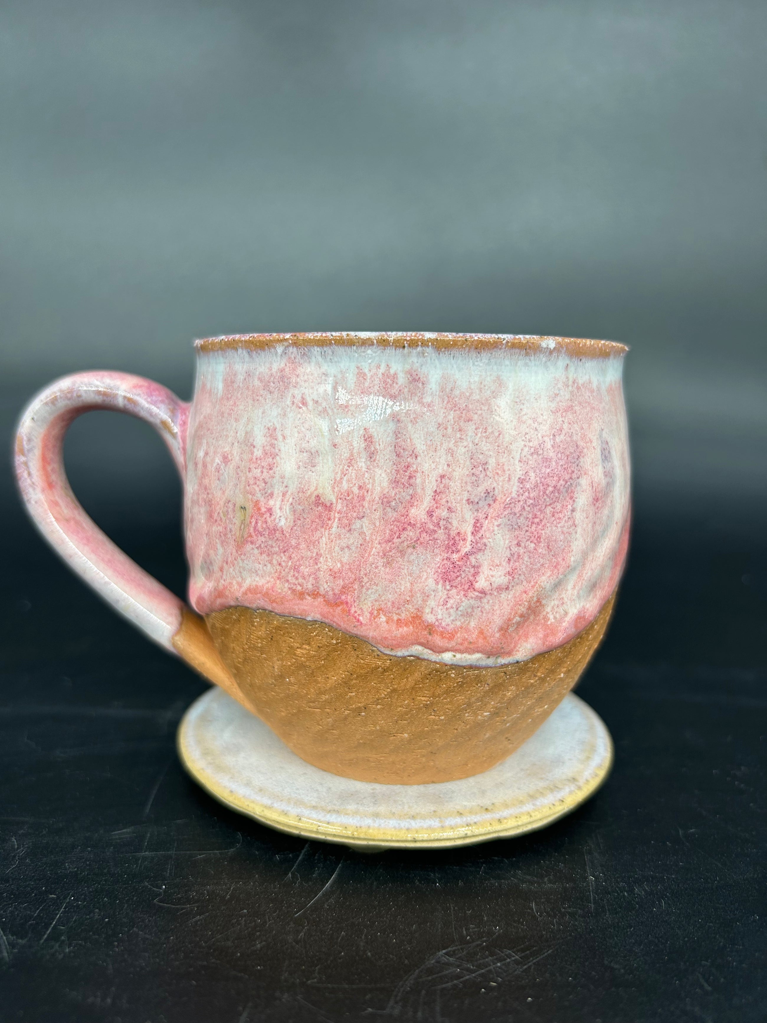 MEDIUM Pink candy dripping mug 24