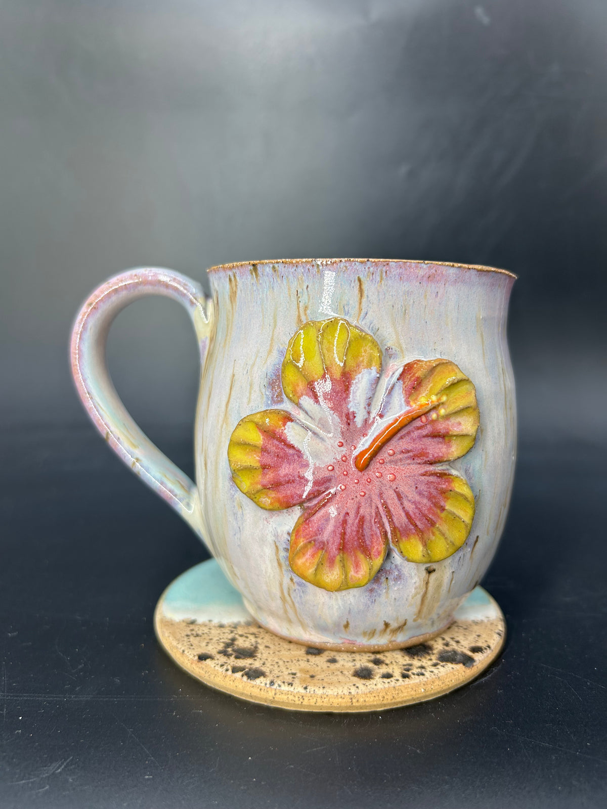 MEDIUM hibiscus flower mug 5