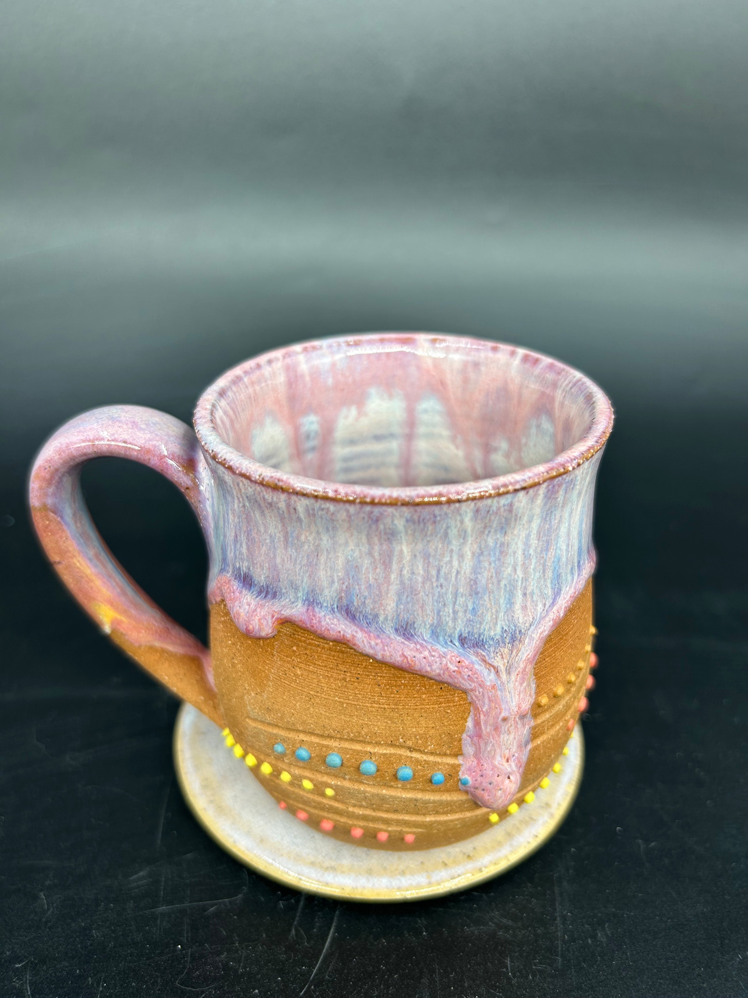 MEDIUM Textured drippy mug 7