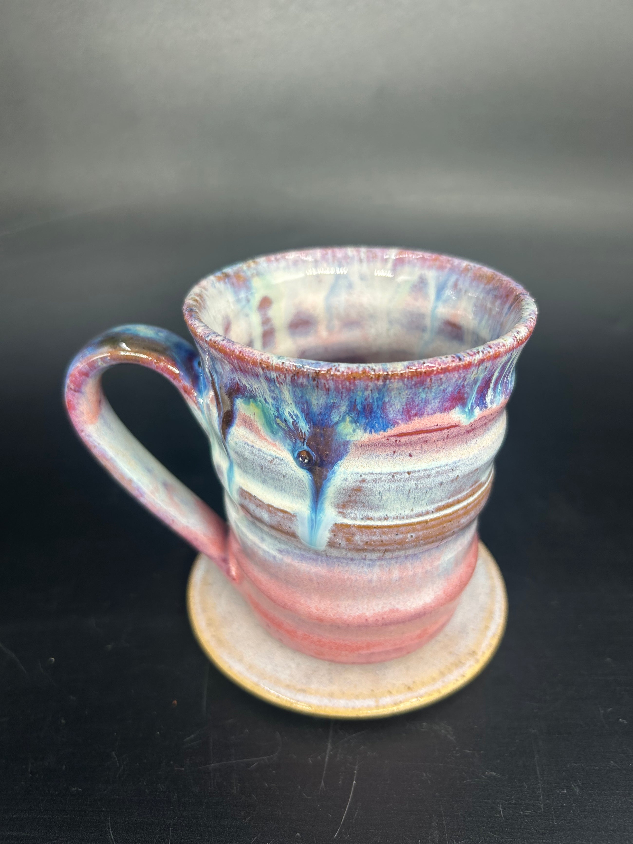 MEDIUM Bubble azure drippy mug 17