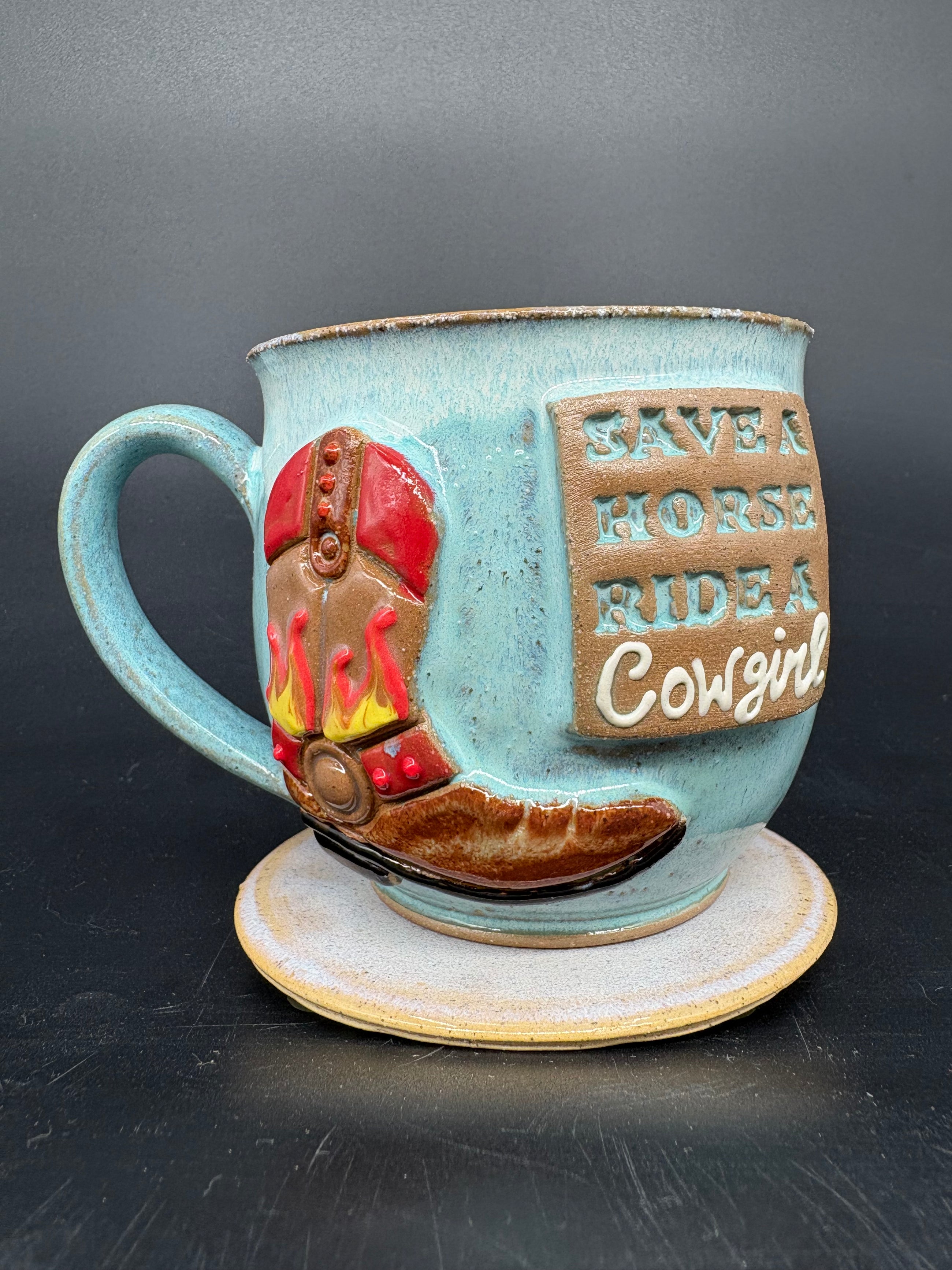 MEDIUM country cowboy boot mug