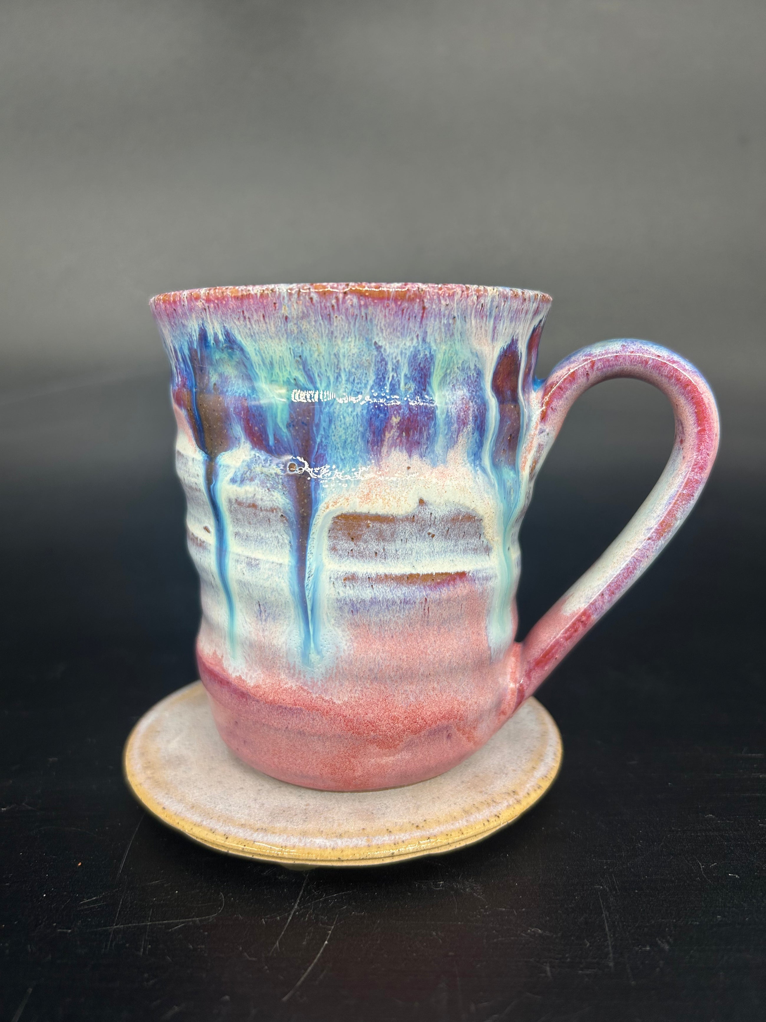 MEDIUM Bubble azure drippy mug 17