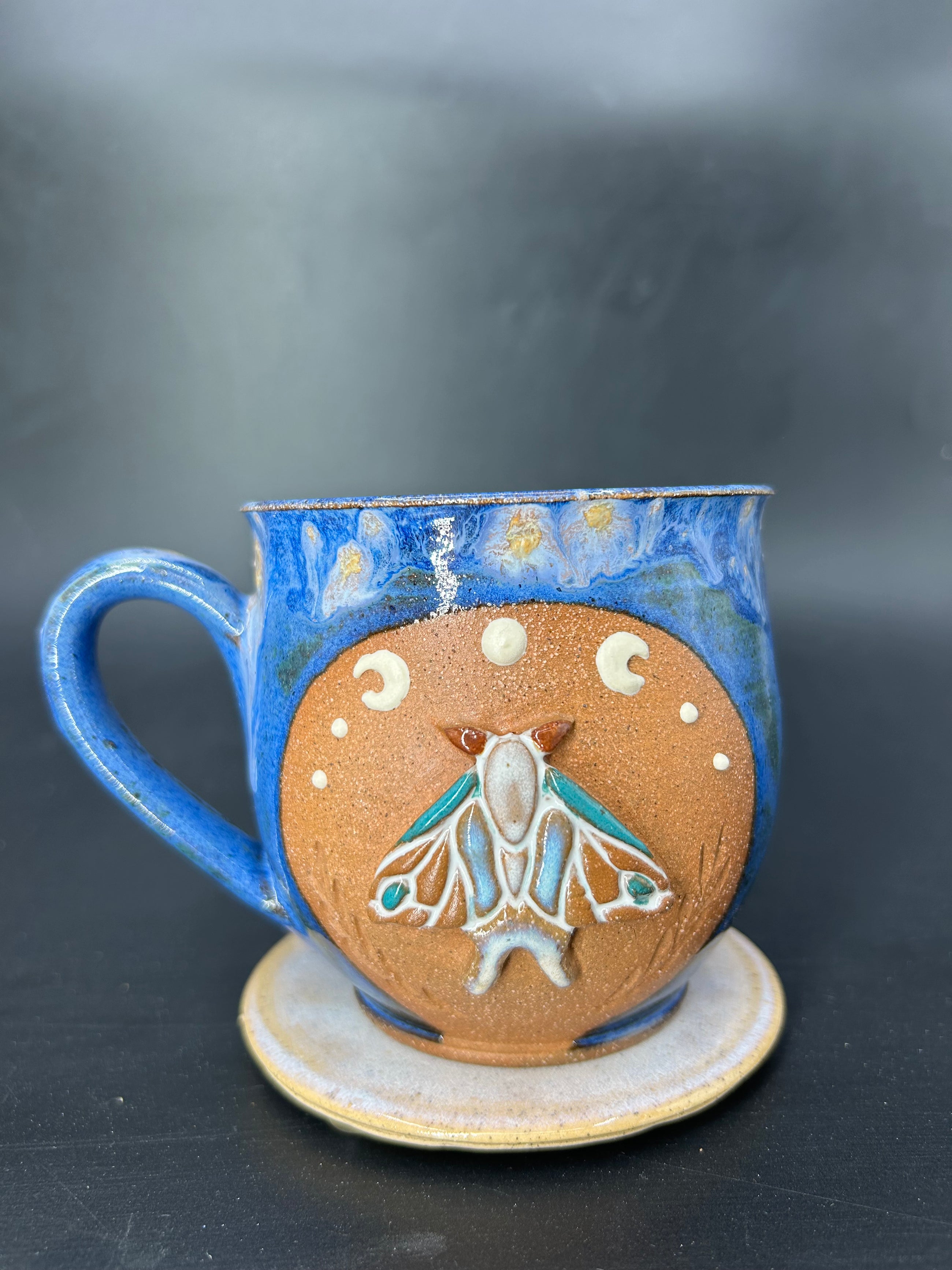 MEDIUM galaxy moth mug 19