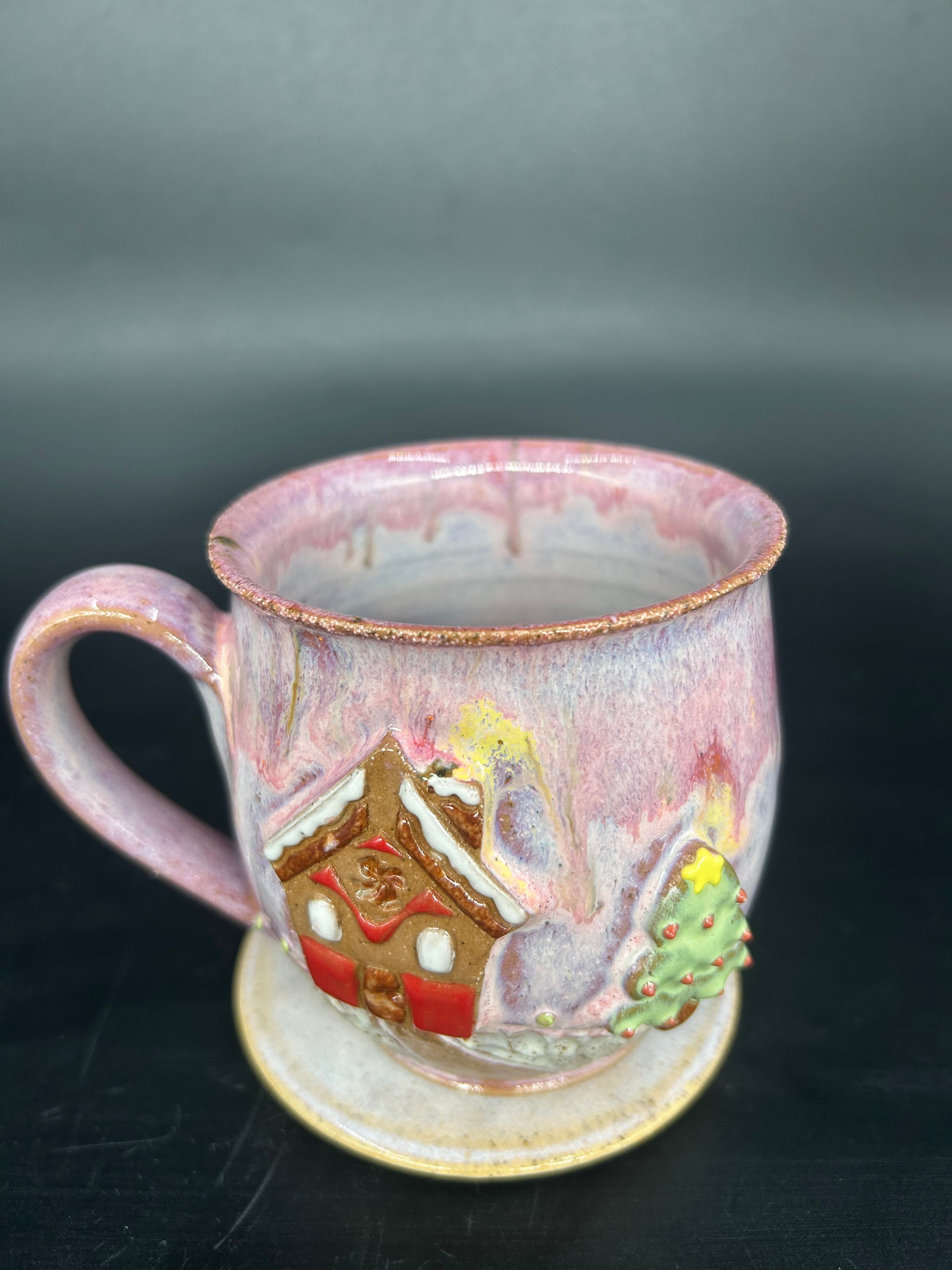 MEDIUM Christmas house / tree mug 3