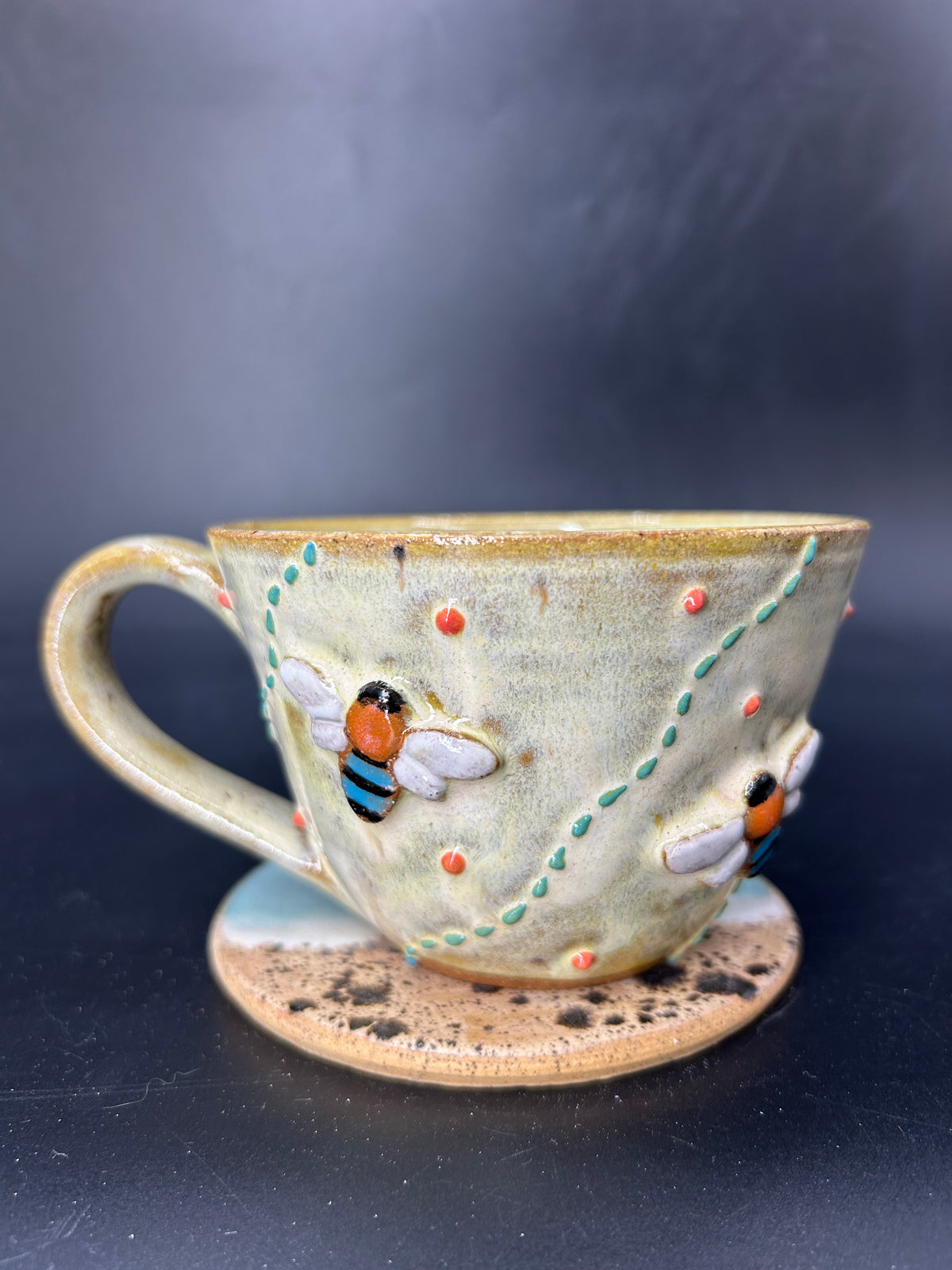 SMALL bee coffee cup 6