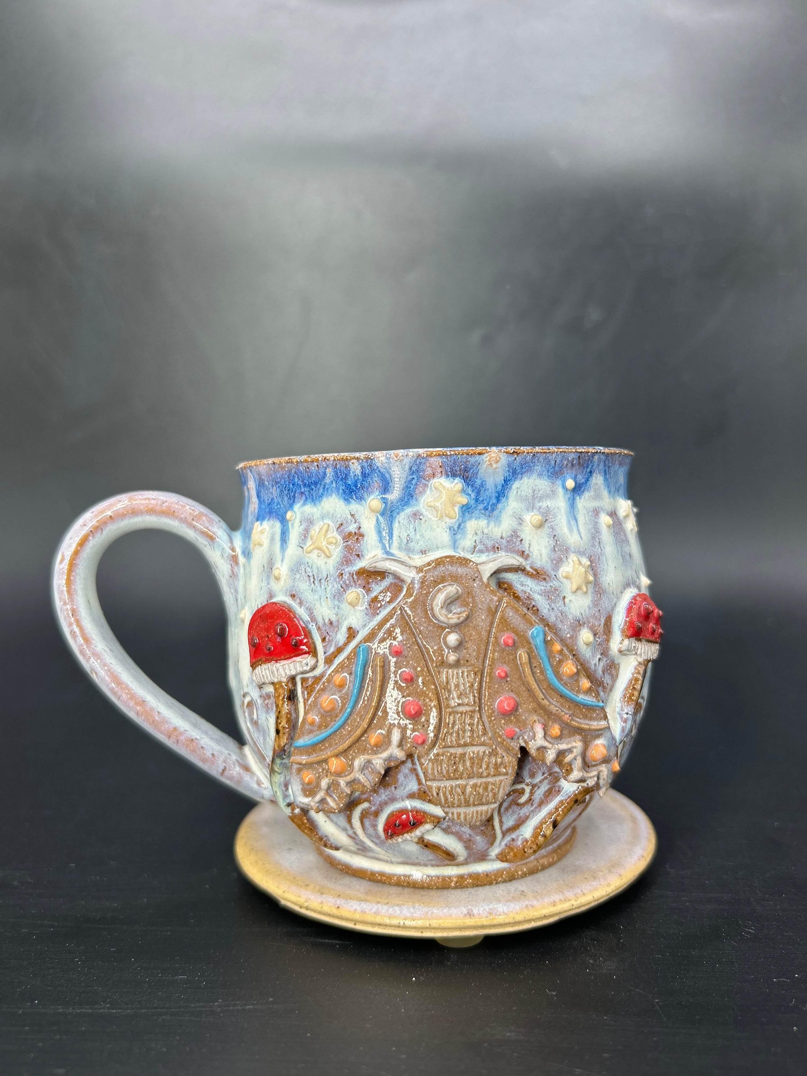 MEDIUM Moth / mushroom mug 6