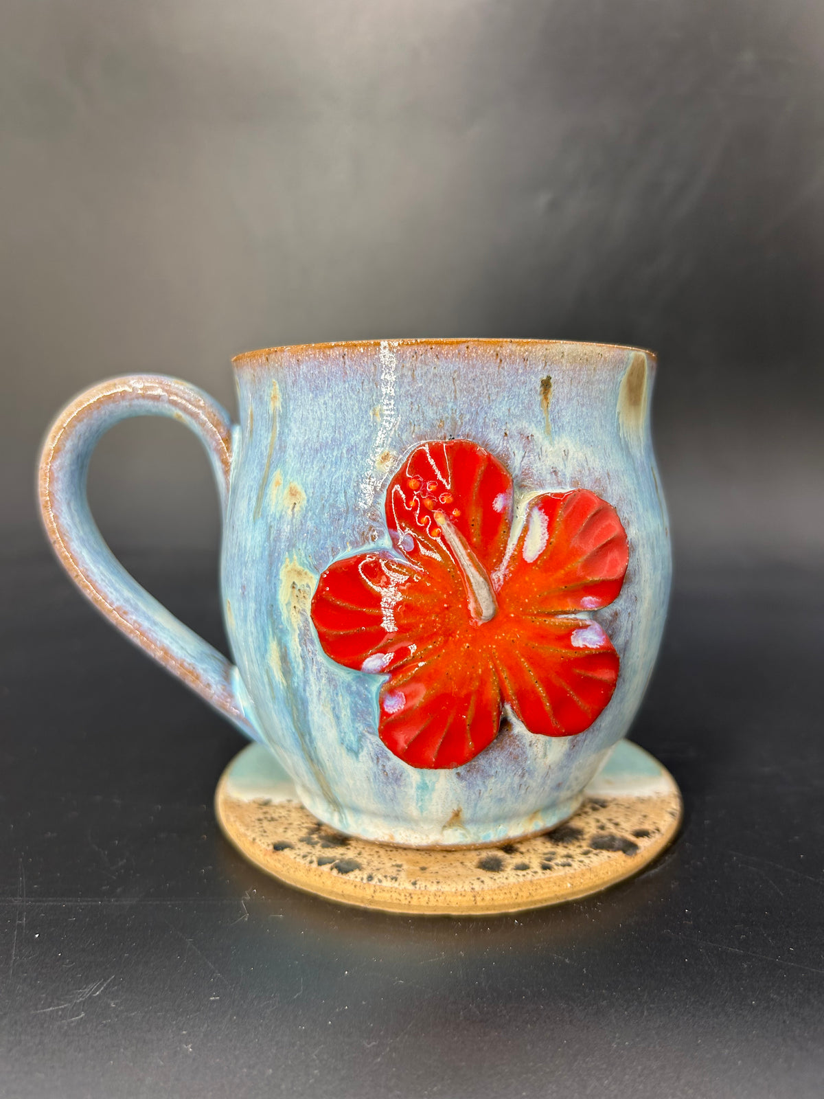 MEDIUM hibiscus flower mug 8