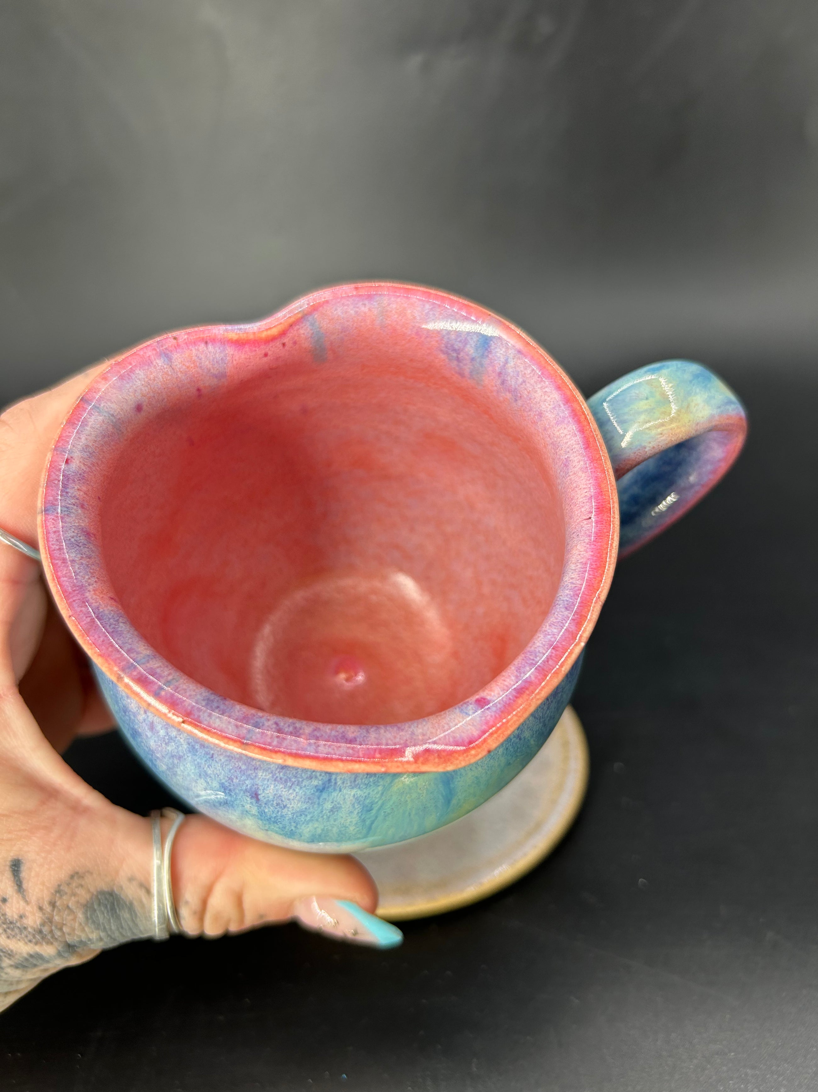 MEDIUM heart shape mug