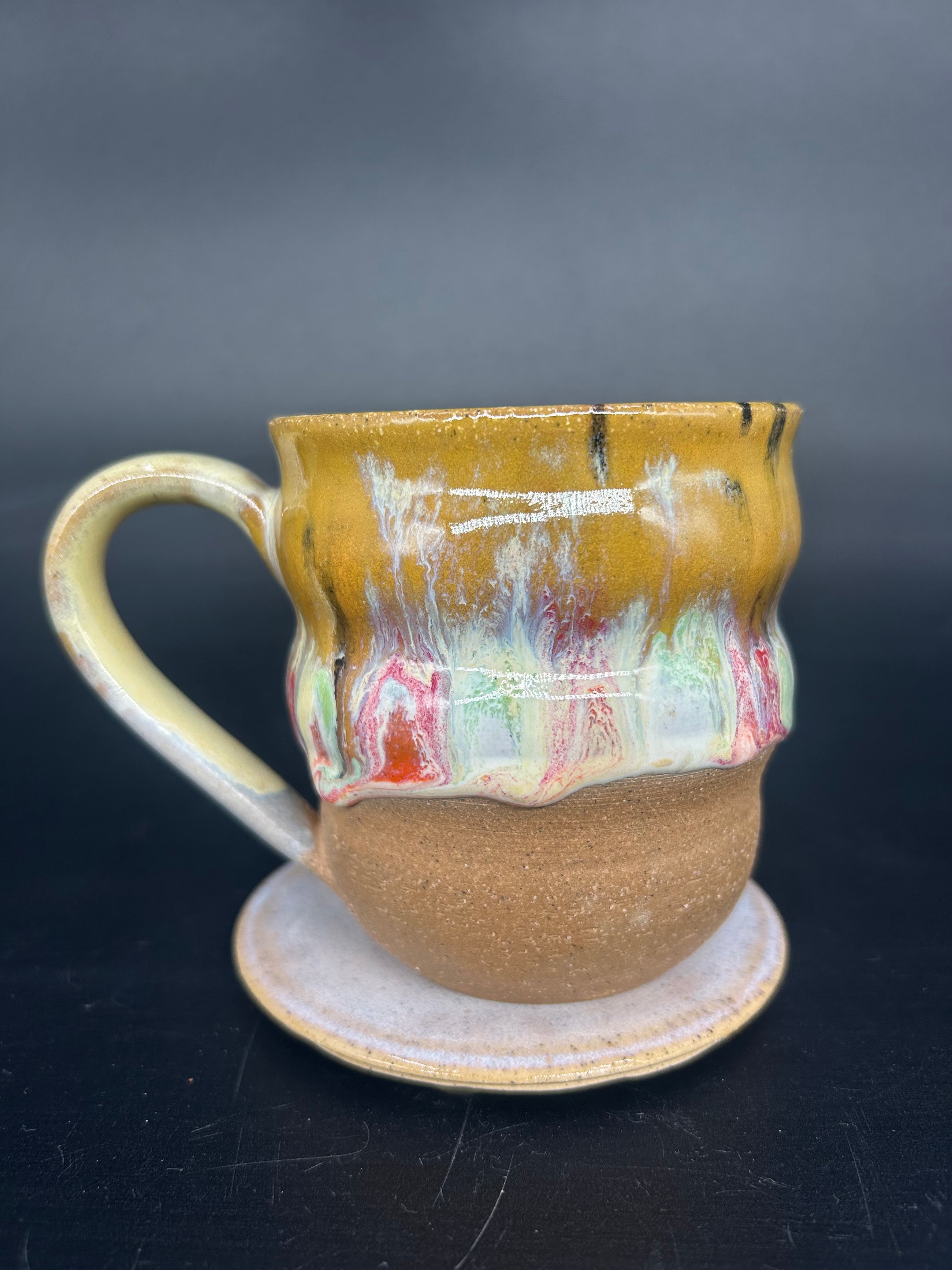 MEDIUM Bubble drippy glaze mug 23