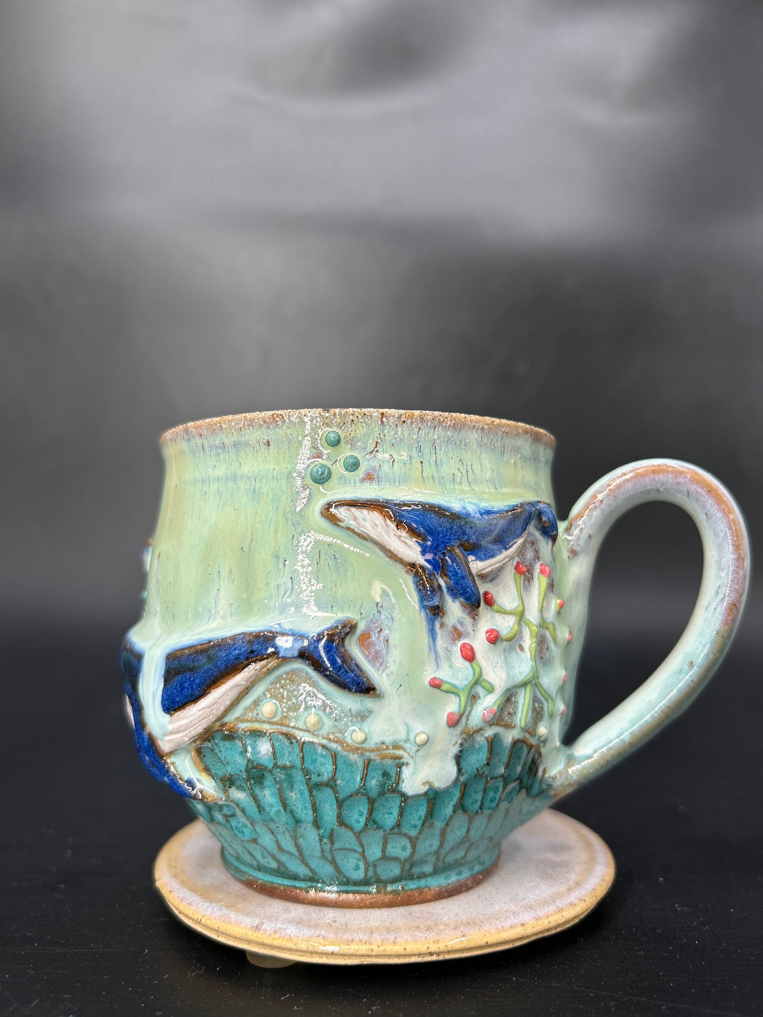 MEDIUM WRAP AROUND whale mug 9