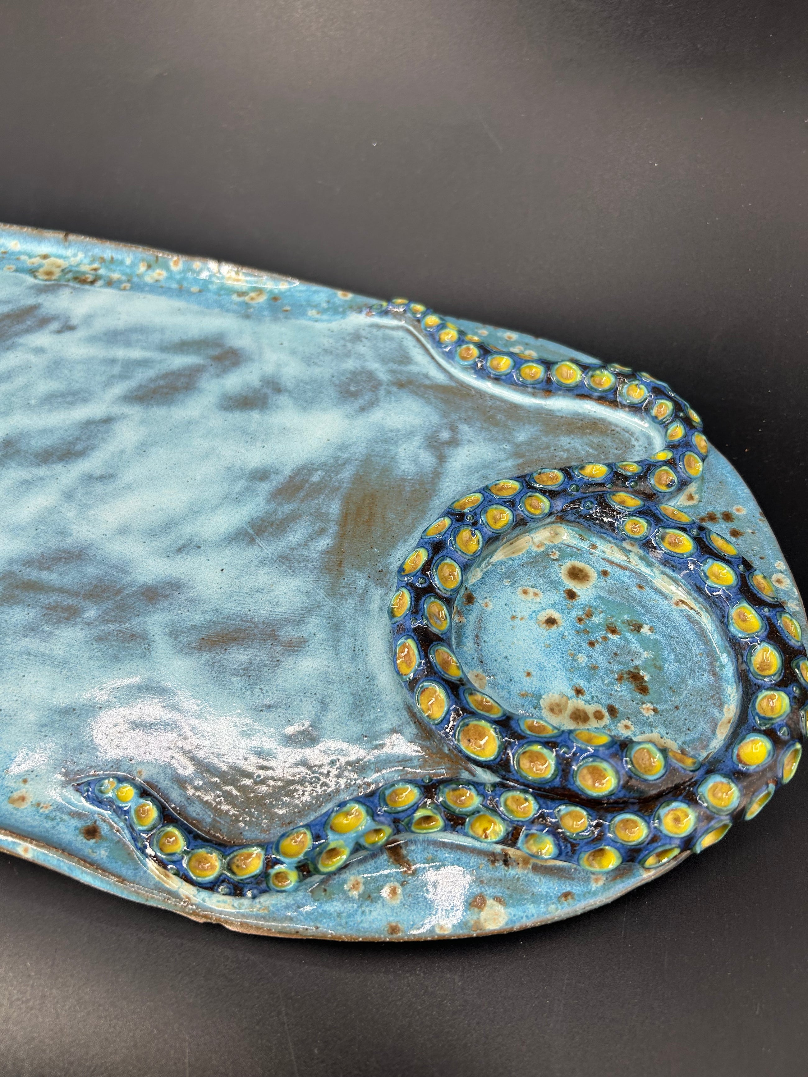 NEW - LARGE CHARCUTERIE BOARD - octopus tentacle / turtles