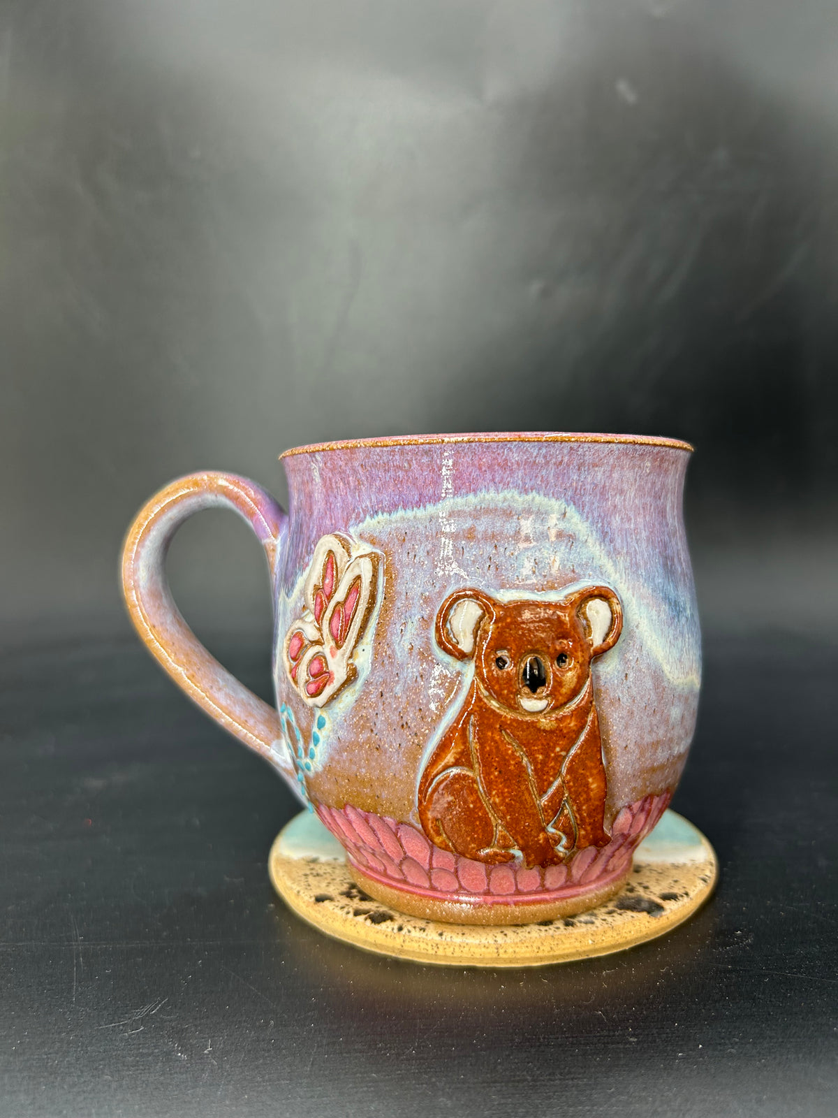 MEDIUM Australian koala / butterfly mug 4
