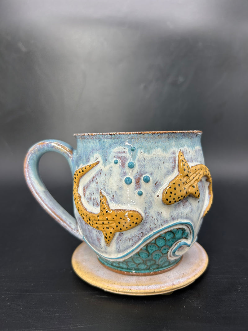 MEDIUM leopard shark mug 2