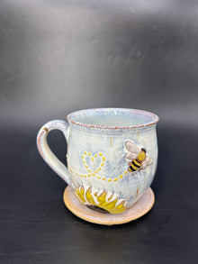 MEDIUM sunflower / bee mug 3