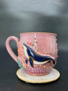MEDIUM WRAP AROUND whale coral mug 20