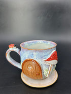 MEDIUM fairy door / mushroom mug 8