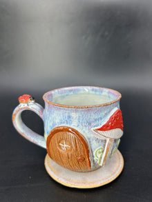 MEDIUM fairy door / mushroom mug 8