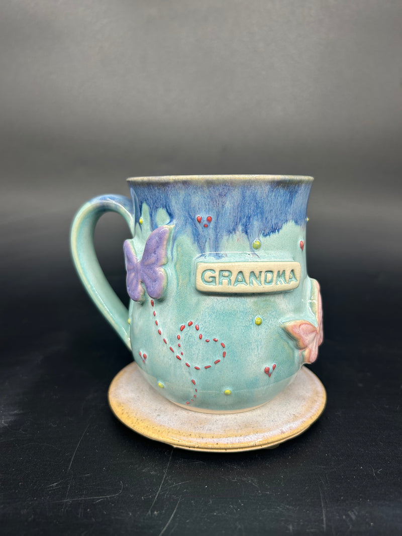 MEDIUM butterfly mug 2 - GRANDMA
