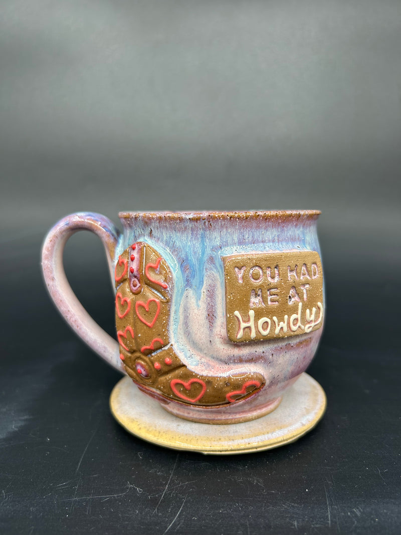 MEDIUM country cowgirl boot mug