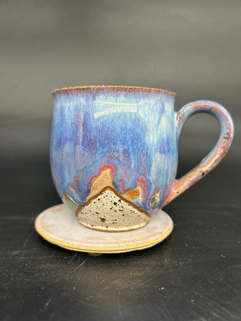 MEDIUM Etched drippy mug 19