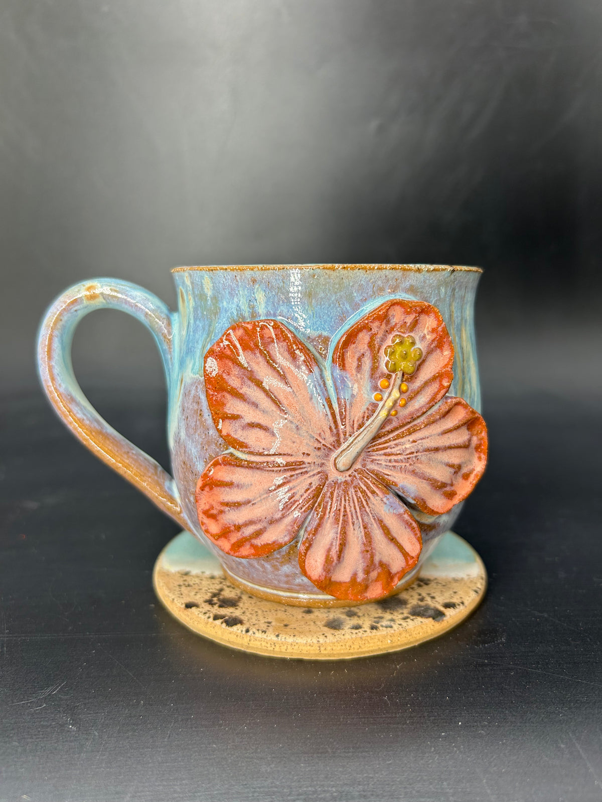 MEDIUM hibiscus flower mug 2