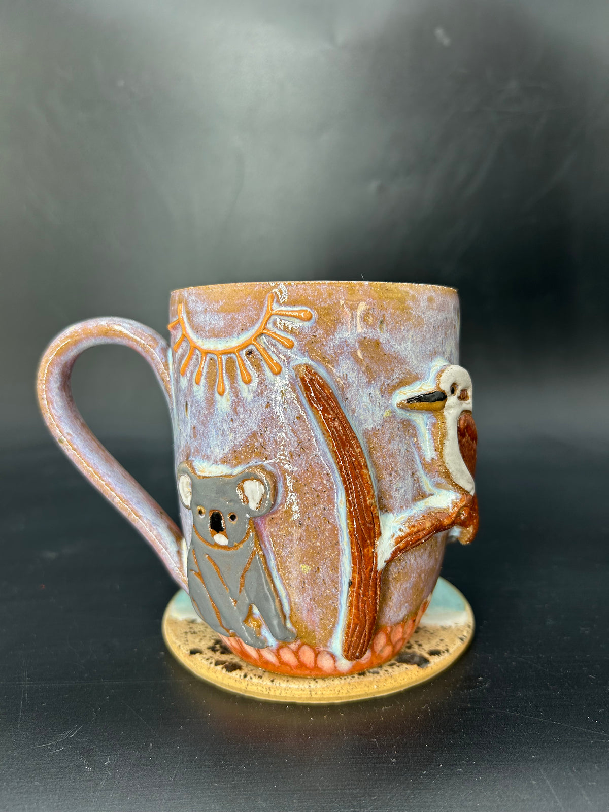 MEDIUM Australian koala / kookaburra mug 3