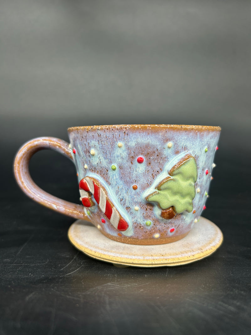 Christmas Tree / candy cane coffee cup 2