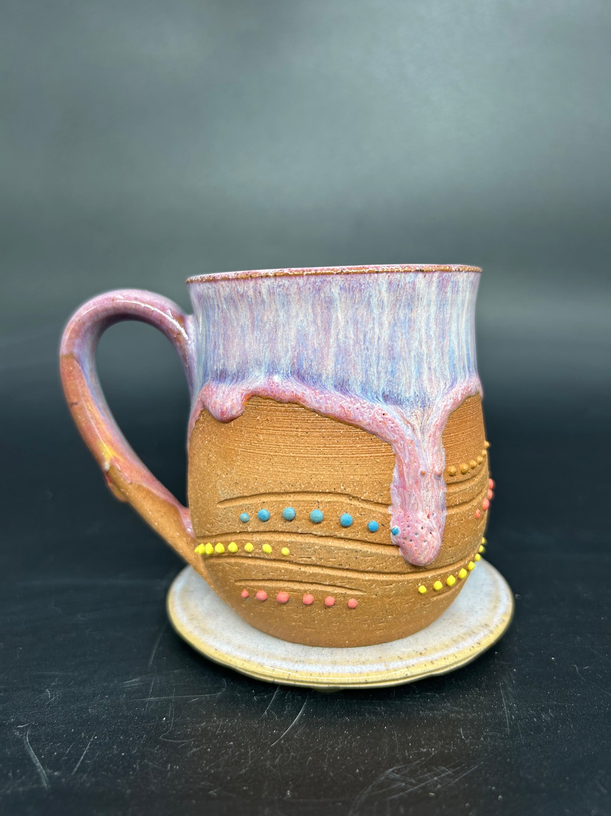 MEDIUM Textured drippy mug 7