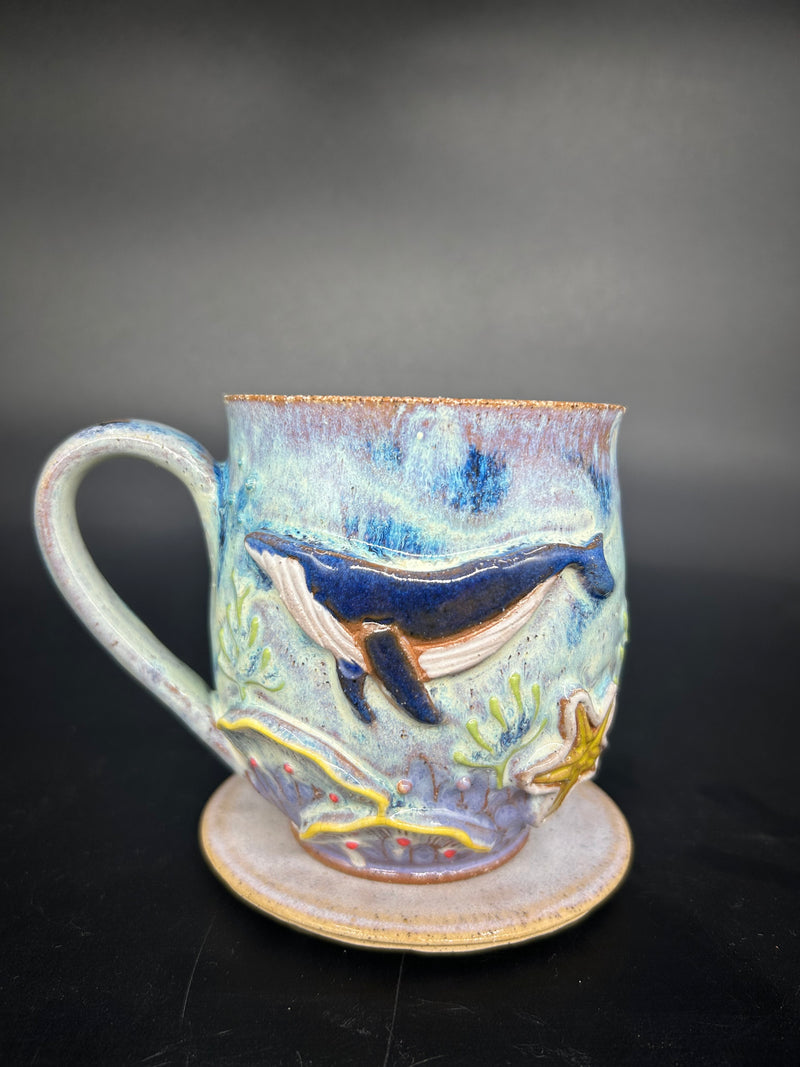 Medium - Whale Coral Mug 5