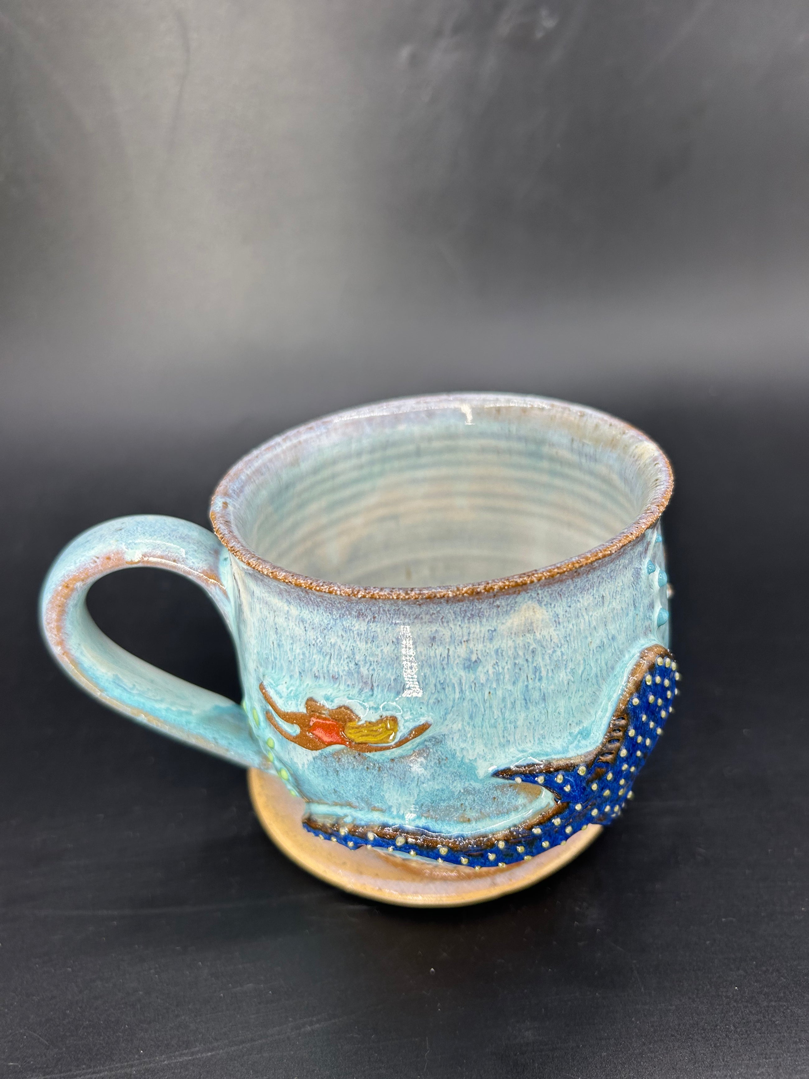 MEDIUM WRAP AROUND whale shark / swimmer mug 13