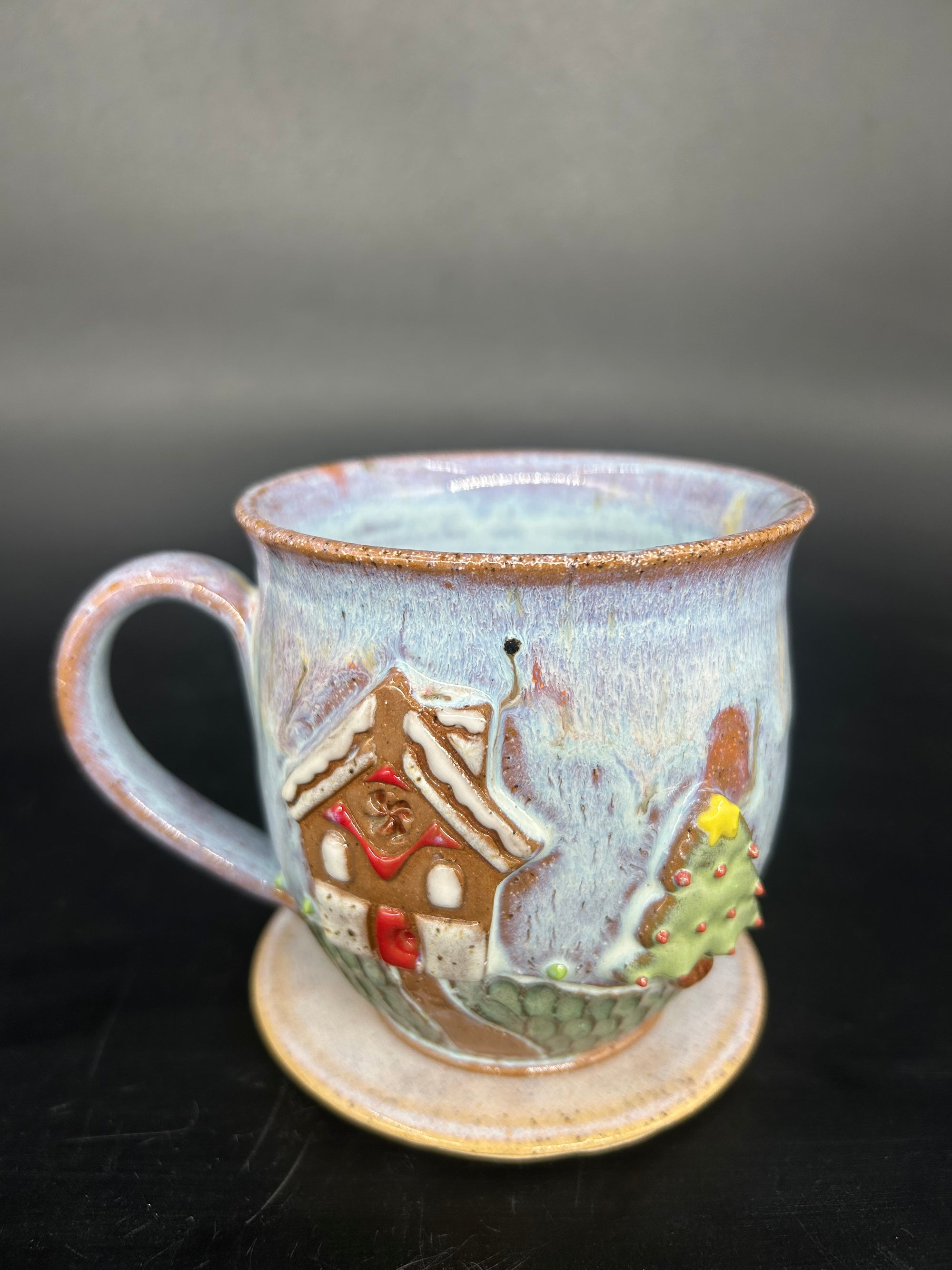 MEDIUM Christmas house / tree mug 2