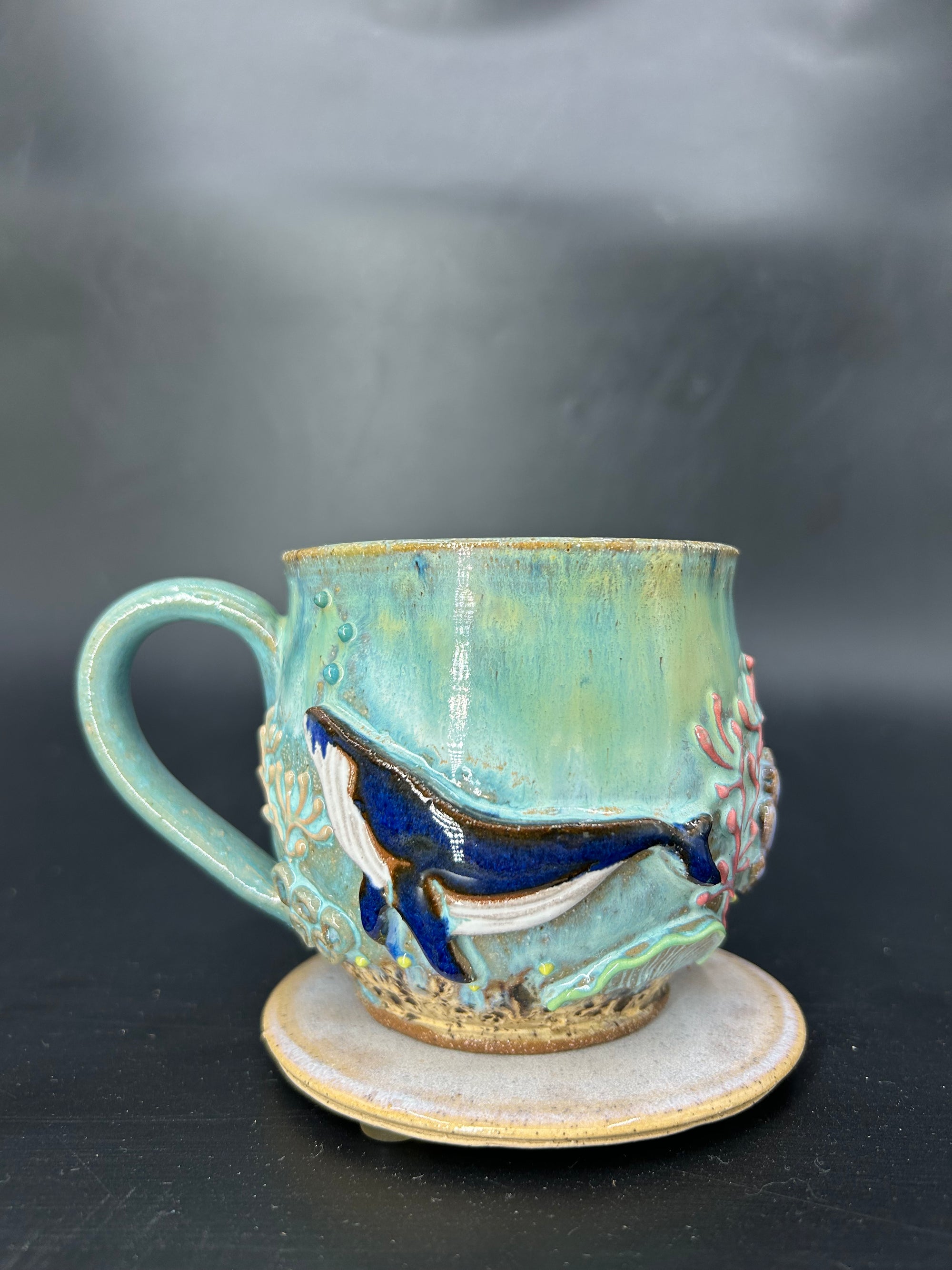 MEDIUM WRAP AROUND whale mug 22