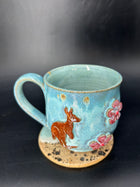 MEDIUM Australian kangaroo / flower mug 12