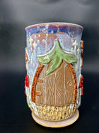 NEW - fairy door / Moth - mushroom VASE