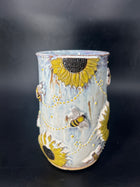 Sunflower / bee VASE
