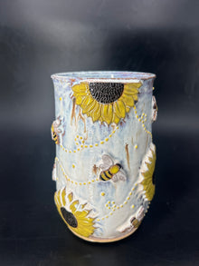 Sunflower / bee VASE