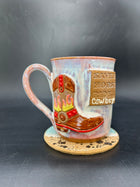DISCOUNTED - country cowboy boot mug 1
