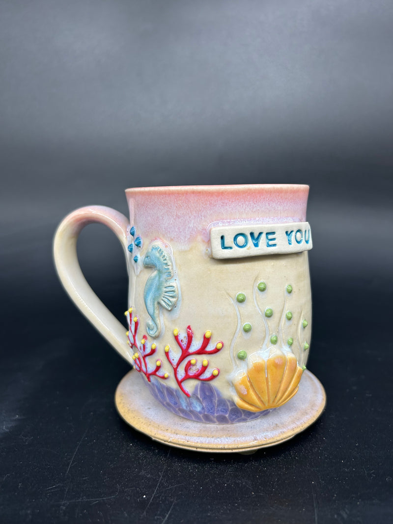 MEDIUM seahorse mug 20 - LOVE YOU