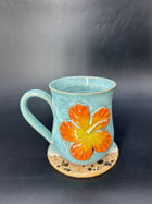 MEDIUM hibiscus flower mug 10