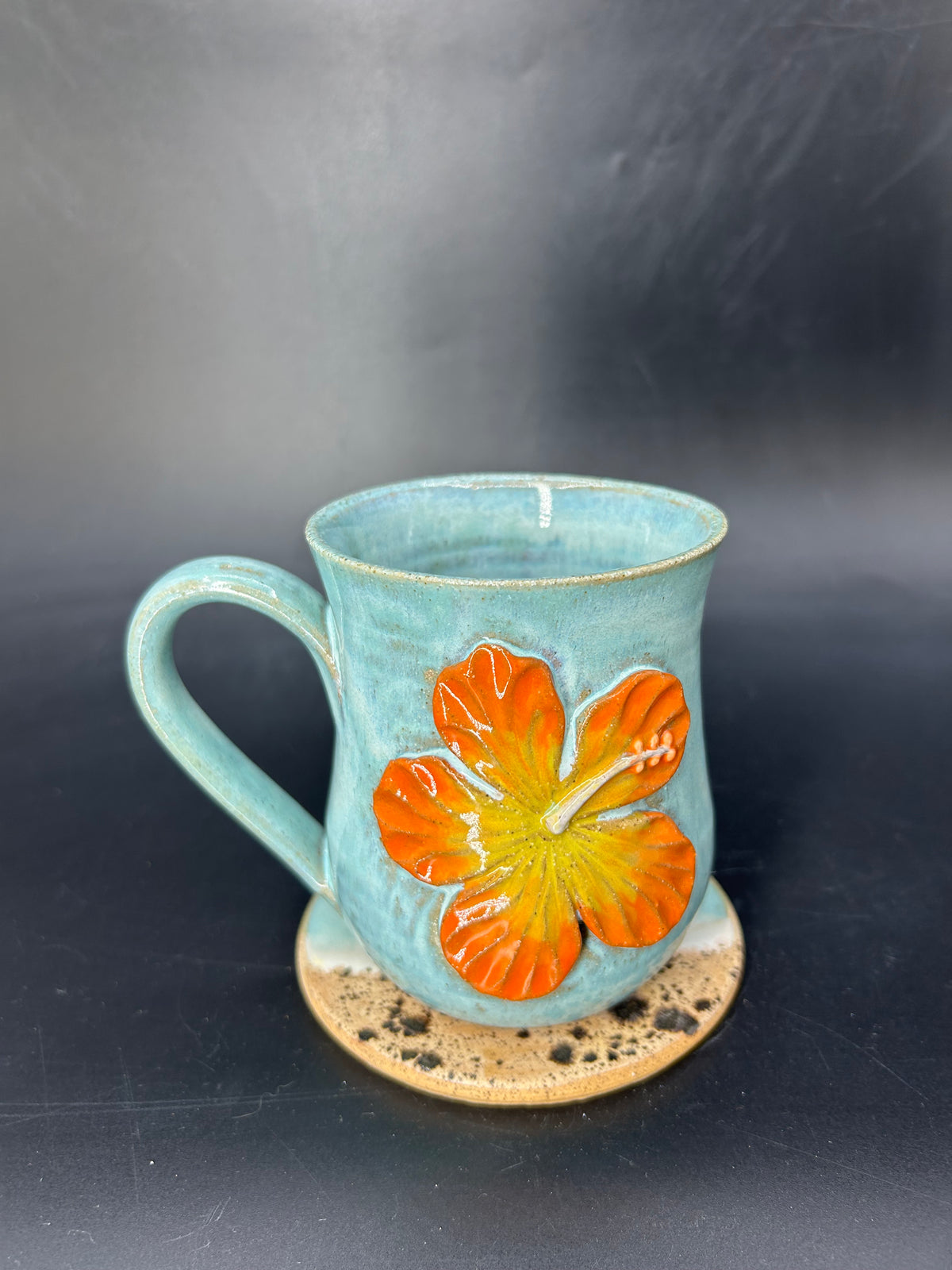 MEDIUM hibiscus flower mug 10