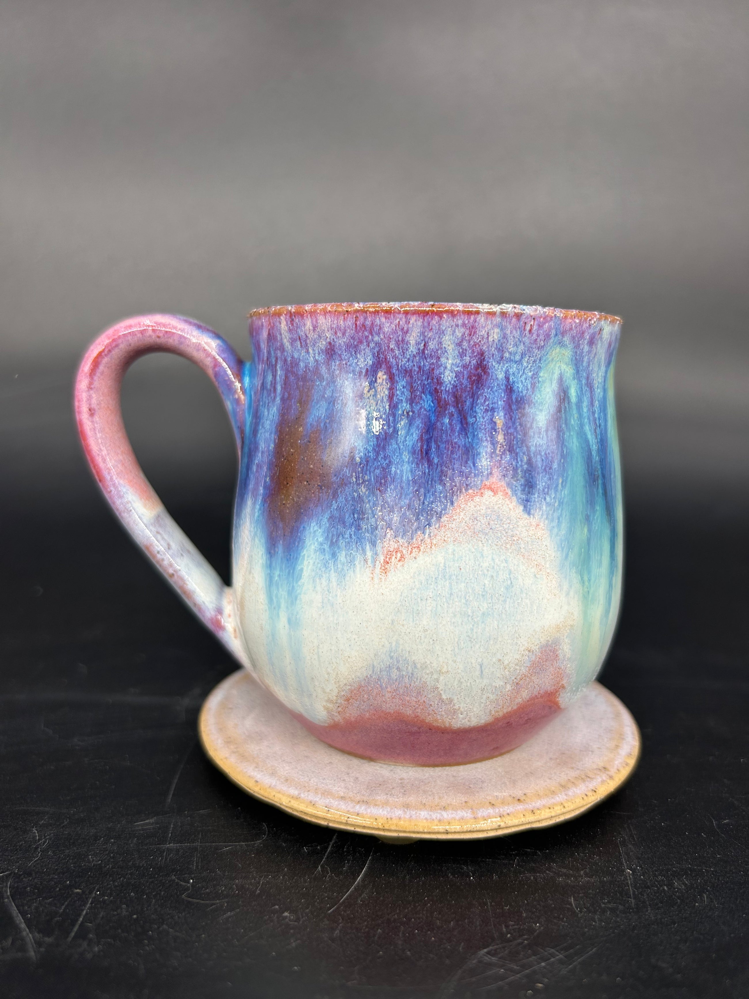 MEDIUM Azure drippy mug 26