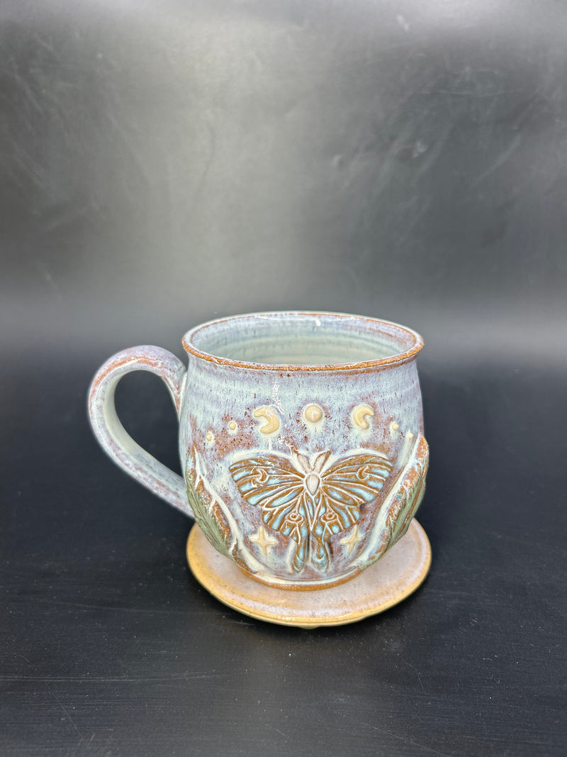 MEDIUM moth / leaf mug 13