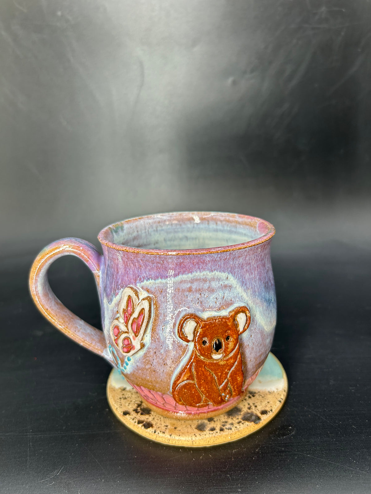 MEDIUM Australian koala / butterfly mug 4