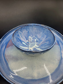 NEW - blue CHIP & BOWL
