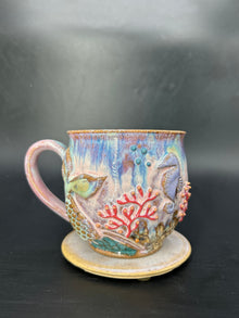 MEDIUM seahorse / mermaid tail mug 6
