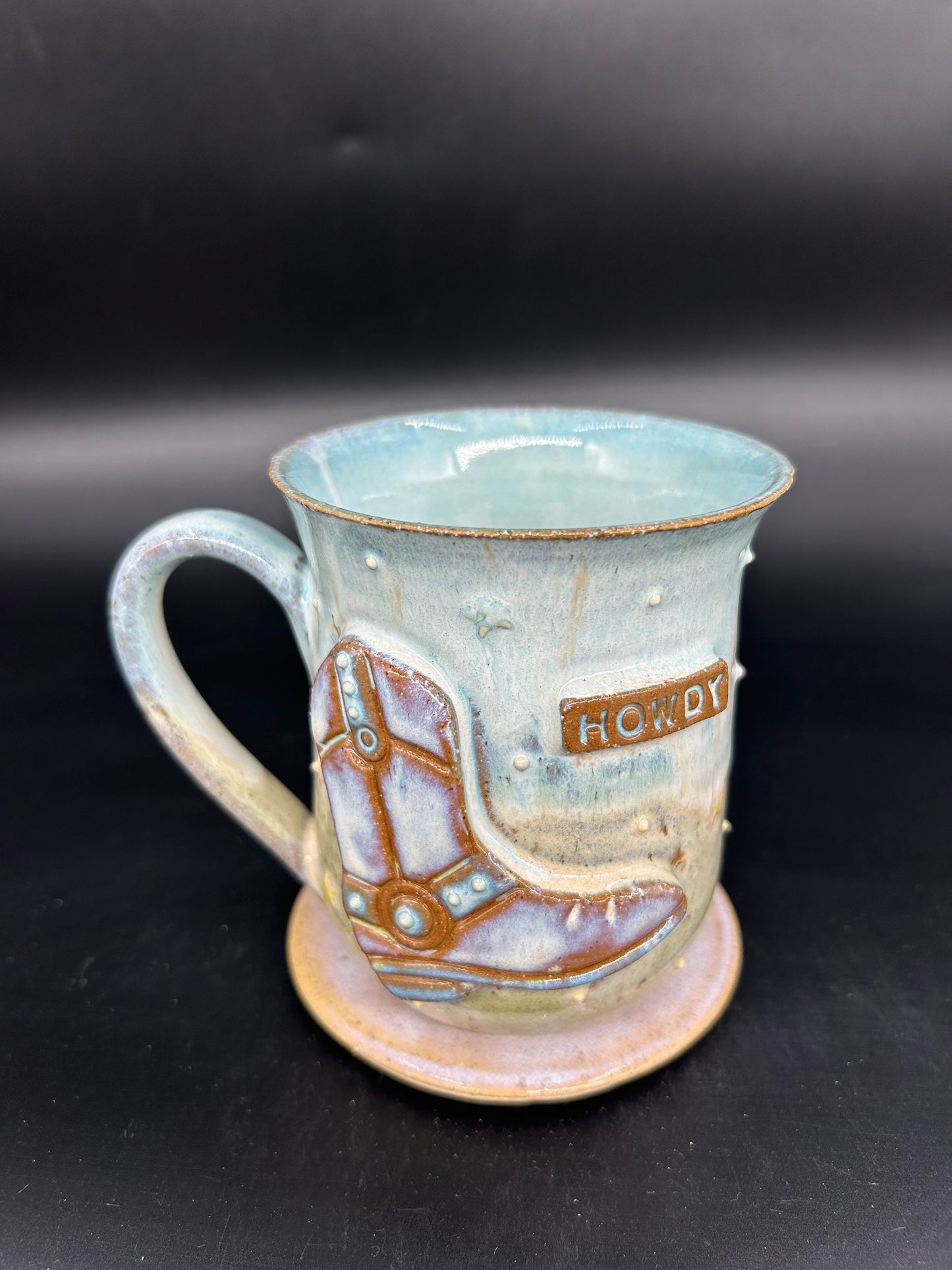MEDIUM Country cowgirl boot mug - HOWDY 9
